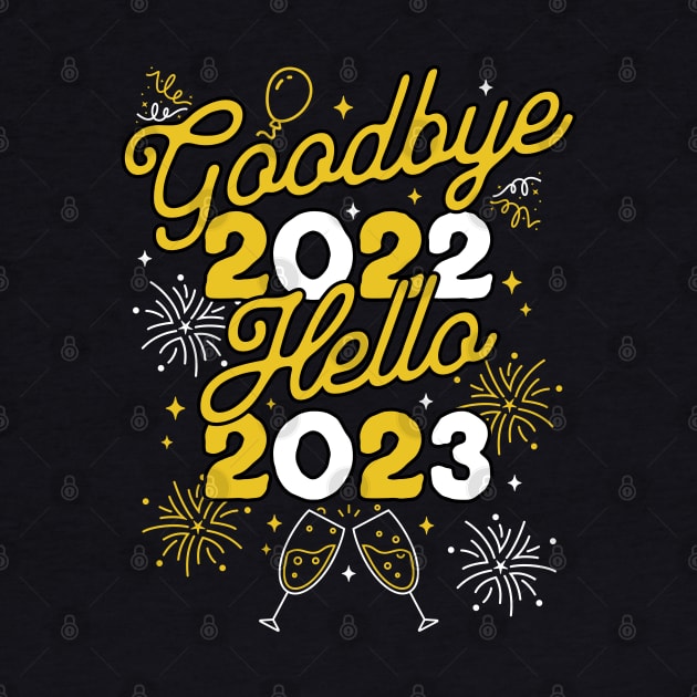 Goodbye 2022 Hello 2023 - Happy New Year Day Party by OrangeMonkeyArt